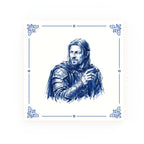 One Does Not Simply... Delft blue decorative ceramic tile – Classic corner style