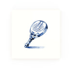 Padel Racket Delft blue decorative ceramic tile – no corner style