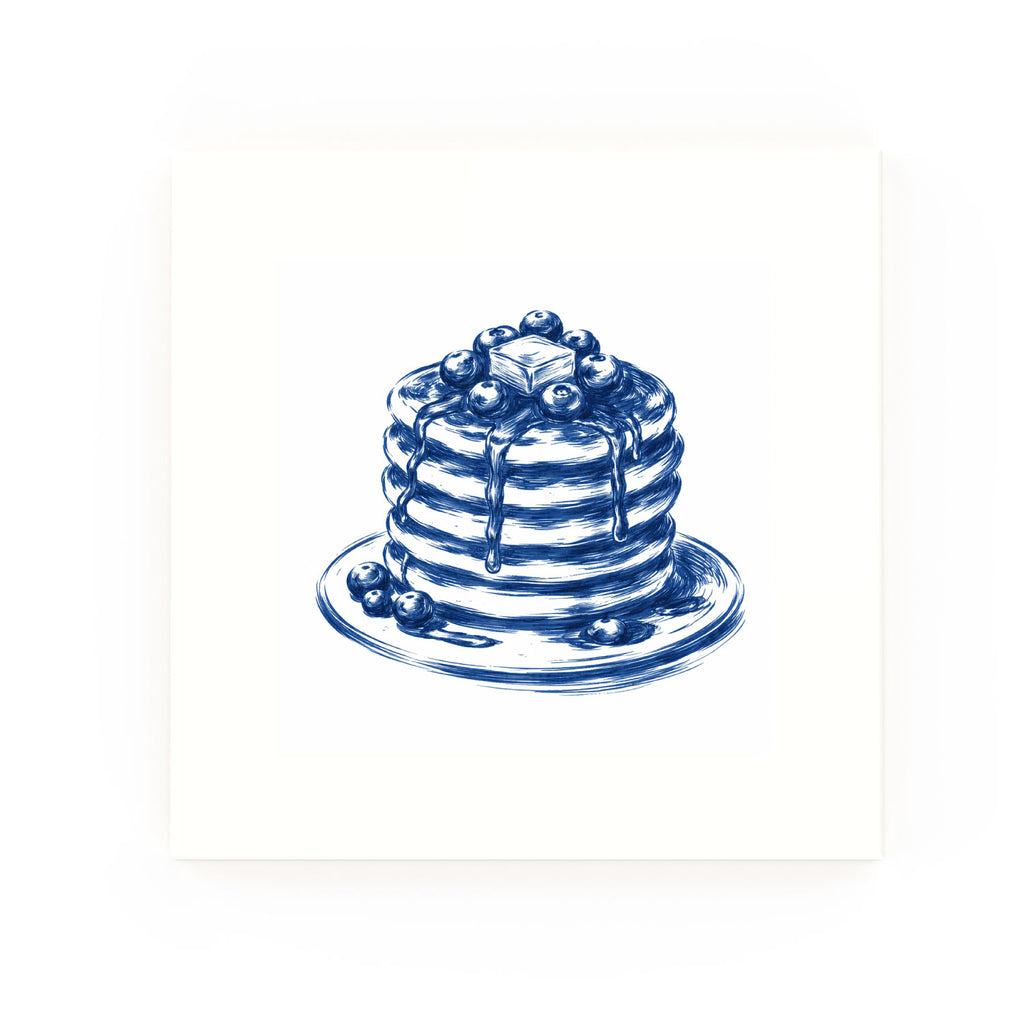 Pancakes Delft blue decorative ceramic tile – no corner style