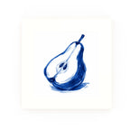 Pear Delft blue decorative ceramic tile – no corner style