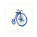 Penny Farthing Delft blue decorative ceramic tile – no corner style