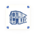 Peveril Delft blue decorative ceramic tile – Modern corner style