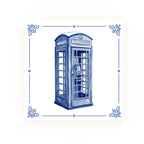 Phone Box Delft blue decorative ceramic tile – classic corners