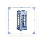 Phone Box Delft blue decorative ceramic tile – classic corners