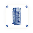 Phone Box Delft blue tile – modern rounded corners