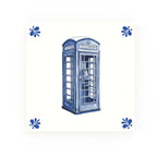 Phone Box Delft blue tile – modern rounded corners