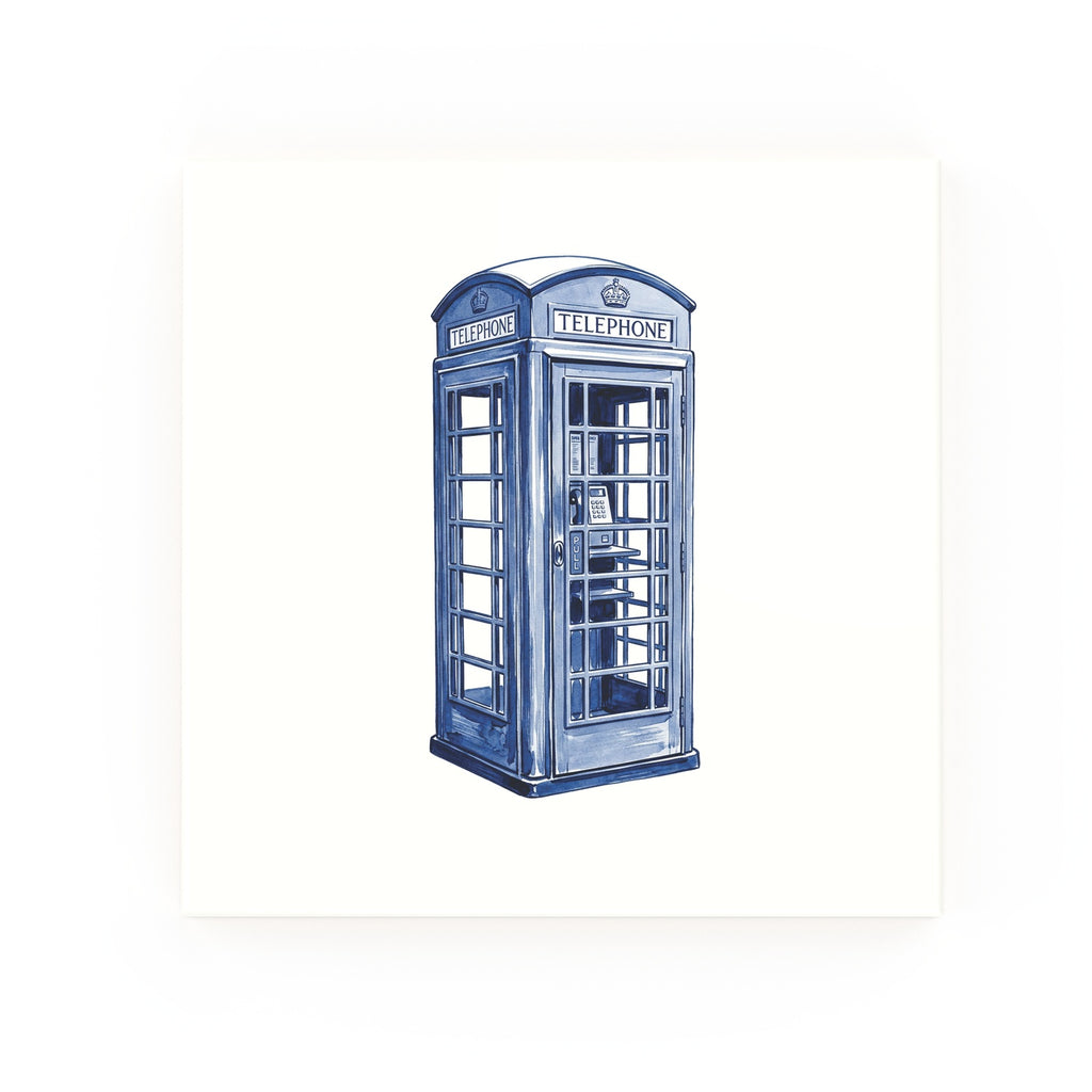 Delft blue ceramic tile no border – Phone Box design