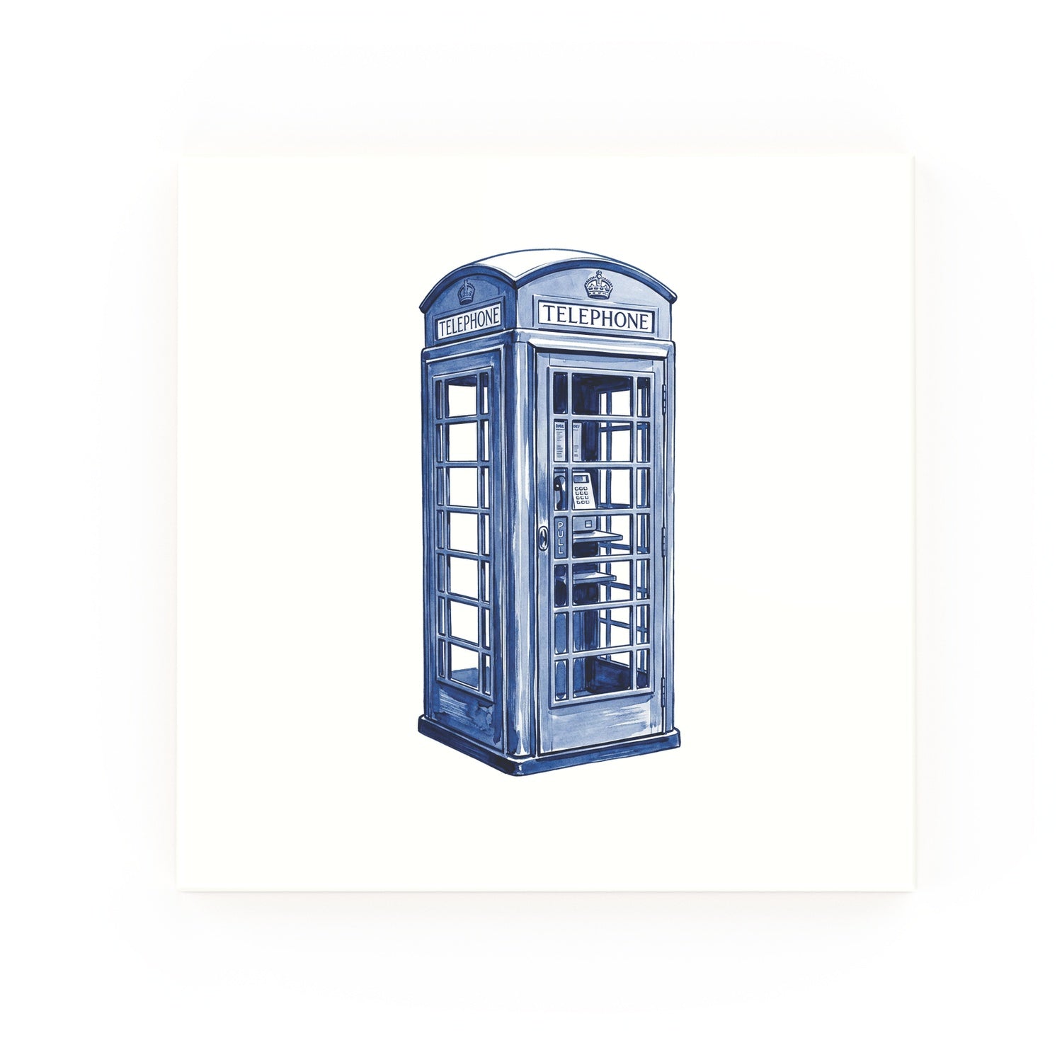 Delft blue ceramic tile no border – Phone Box design
