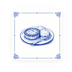 Pie And Mash Delft blue decorative ceramic tile – Classic corner style