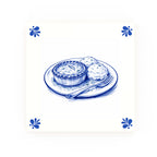Pie And Mash Delft blue decorative ceramic tile – Modern corner style
