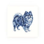 Pomeranian Delft blue decorative ceramic tile – no corner style
