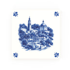 Portmeirion Delft blue tile – modern rounded corners
