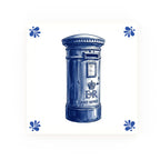 Post Box Delft blue tile – modern rounded corners
