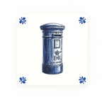 Post Box Delft blue tile – modern rounded corners