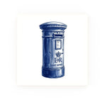 Delft blue ceramic tile no border – Post Box design