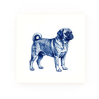 Puggle Delft blue decorative ceramic tile – no corner style