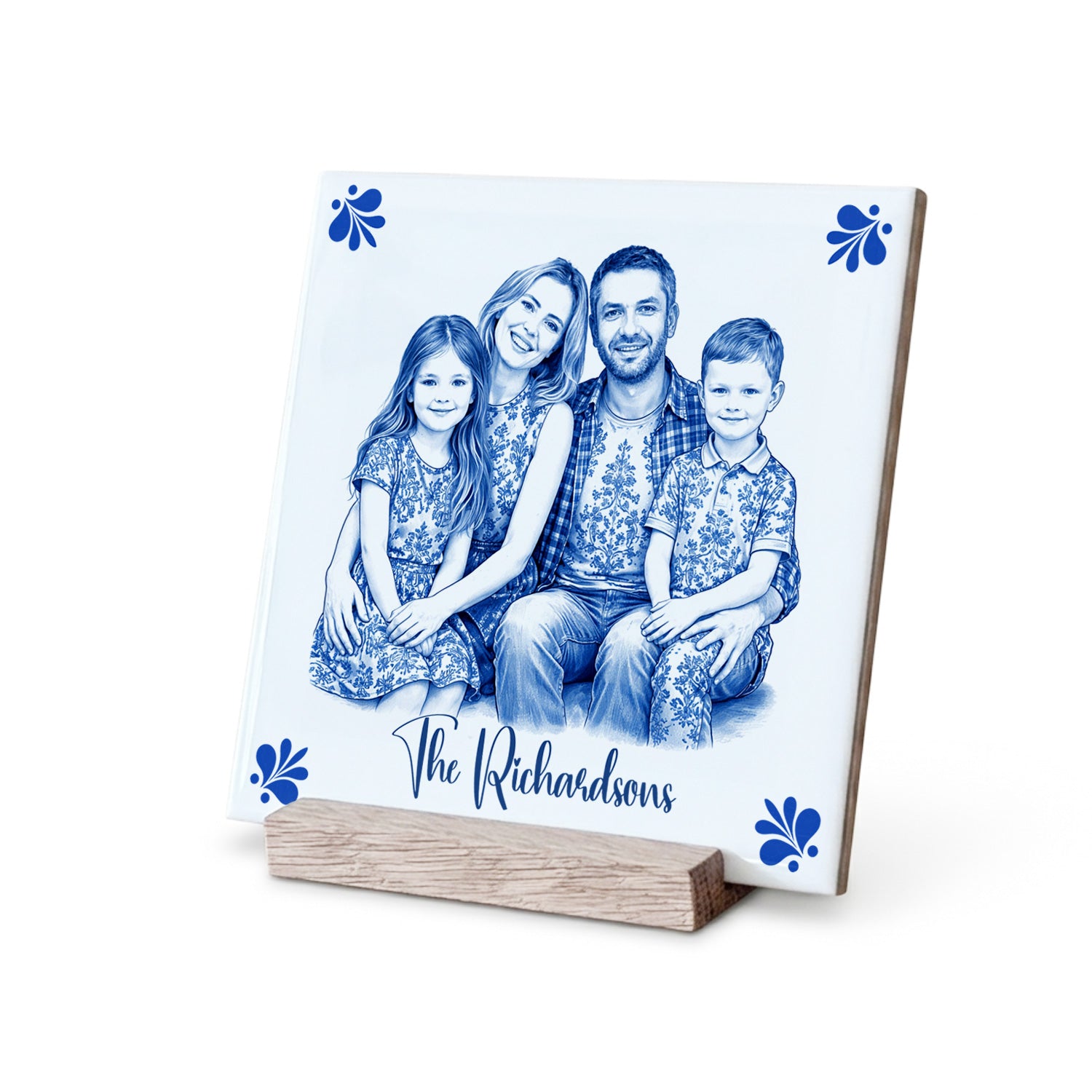Custom Family Portrait Tile Main image