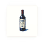 Red Wine Delft blue decorative ceramic tile – no corner style