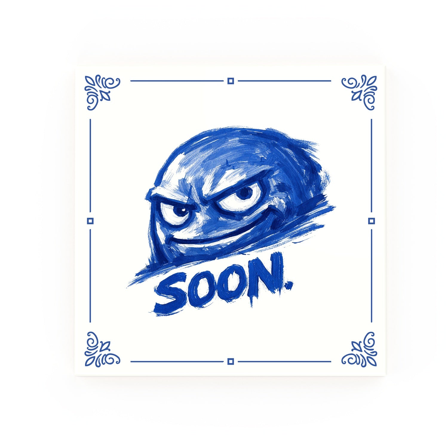 SOON Delft blue decorative ceramic tile – Classic corner style