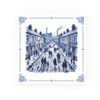 Salford Street Delft blue decorative ceramic tile – Classic corner style