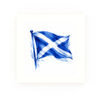Delft blue ceramic tile no border – Scottish Flag design
