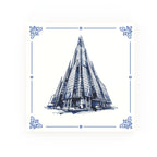 Shard Delft blue decorative ceramic tile – Classic corner style