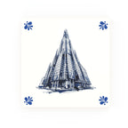 Shard Delft blue decorative ceramic tile – Modern corner style