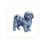 Shih Tzu Delft blue decorative ceramic tile – no corner style