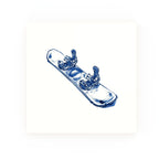 Snowboard Delft blue decorative ceramic tile – no corner style