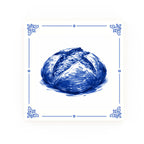 Sourdough Delft blue decorative ceramic tile – Classic corner style