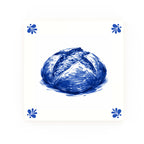 Sourdough Delft blue decorative ceramic tile – Modern corner style