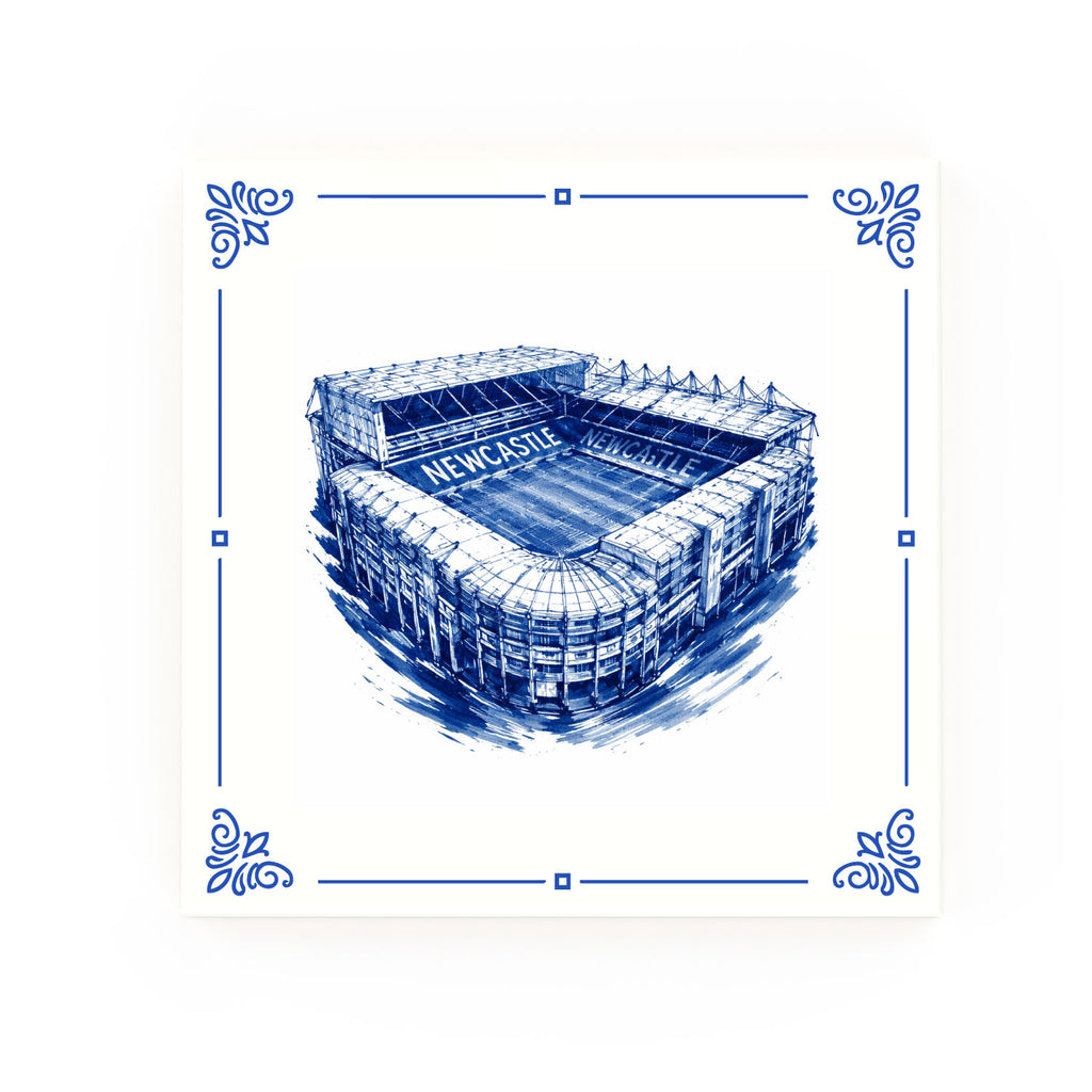 St James Park Delft blue decorative ceramic tile – Classic corner style