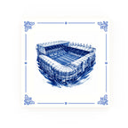 St James Park Delft blue decorative ceramic tile – Classic corner style