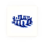 Delft blue ceramic tile no border – Stonehenge design