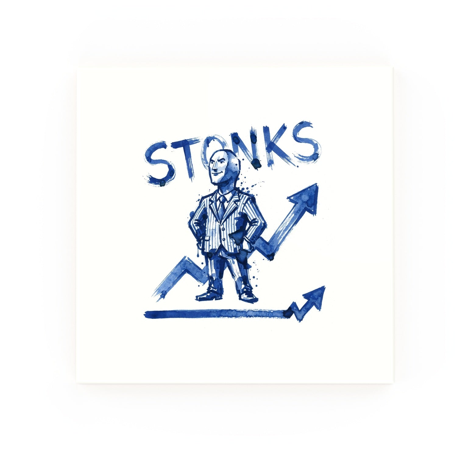 Stonks Delft blue decorative ceramic tile – no corner style