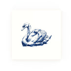 Swan Delft blue decorative ceramic tile – no corner style