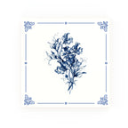 Sweet Pea Delft blue decorative ceramic tile – Classic corner style