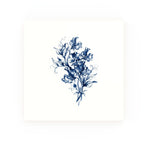 Sweet Pea Delft blue decorative ceramic tile – no corner style