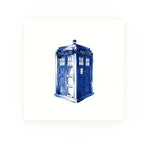 Tardis Delft blue decorative ceramic tile – no corner style