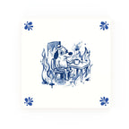 This Is Fine Delft blue decorative ceramic tile – Modern corner style