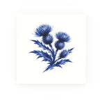 Thistles Delft blue decorative ceramic tile – no corner style