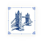 Tower Bridge Delft blue decorative ceramic tile – Classic corner style
