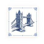 Tower Bridge Delft blue decorative ceramic tile – Classic corner style