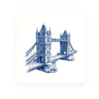 Tower Bridge Delft blue decorative ceramic tile – no corner style