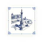 Trafalgar Square Delft blue decorative ceramic tile – Classic corner style