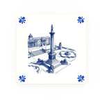 Trafalgar Square Delft blue decorative ceramic tile – Modern corner style