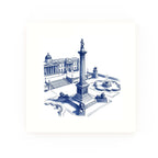 Trafalgar Square Delft blue decorative ceramic tile – no corner style