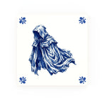 Traitors Cloak Delft blue decorative ceramic tile – Modern corner style