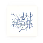 Tube Map Delft blue decorative ceramic tile – no corner style