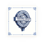 Tube Sign Delft blue decorative ceramic tile – Classic corner style